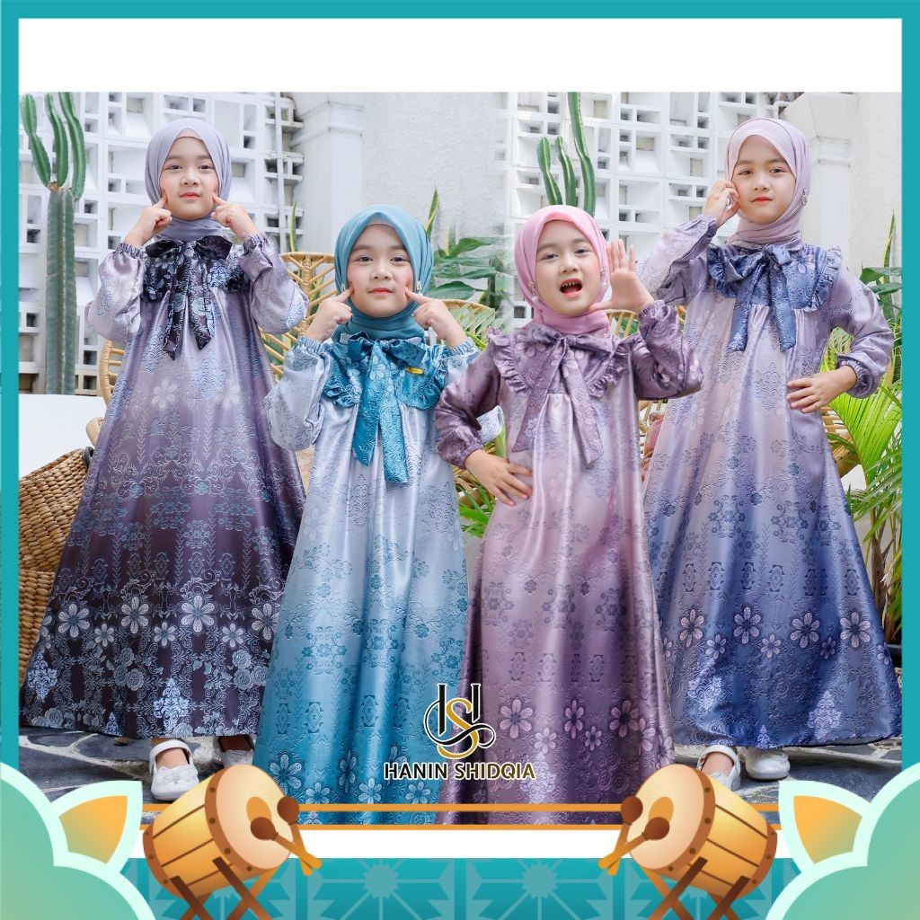 Gamis Cewek Murah Cantik Anak Kekinian / Gamis muslim anak gamis premium anak dior silk by Hanin shi