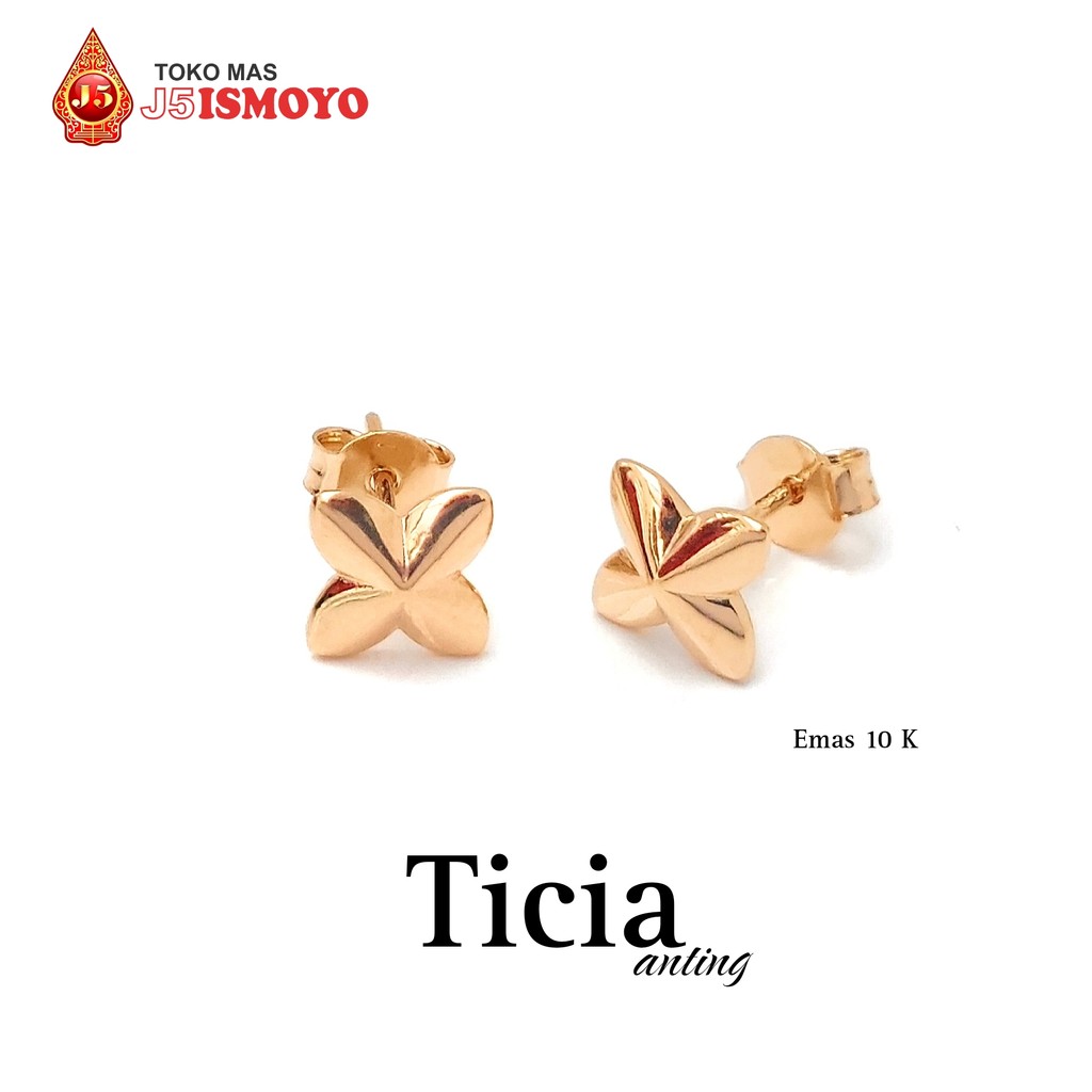 Anting Emas Mas Asli Tindik Ticia J5 Ismoyo