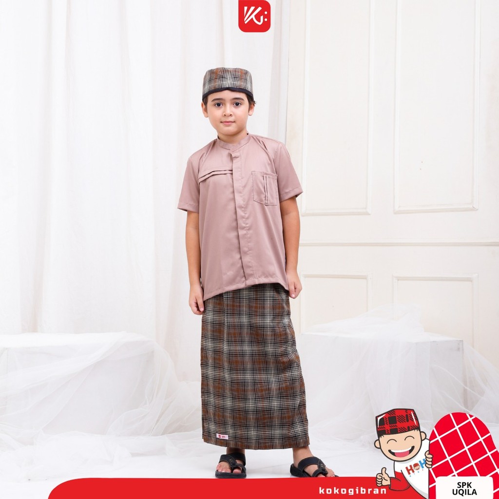 Set SPK Anak KokoGibran / Set Sarkoci / Sarcelko / Baju Muslim Anak / Baju Musilm Anak (UQILA)