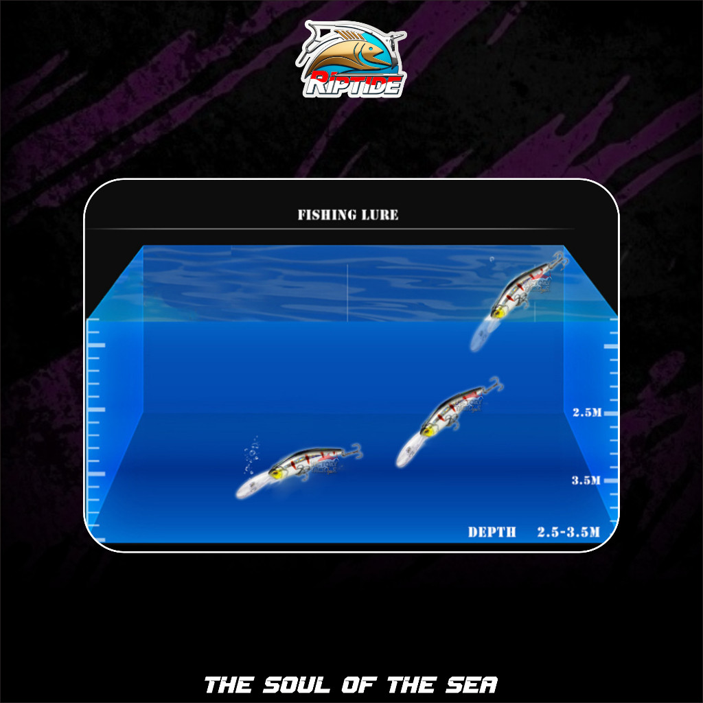 UMPAN PANCING Minnow Crankbait Floating Lure Riptide Fenrir Panjang 17 Gr Berat 8 Gr Victory