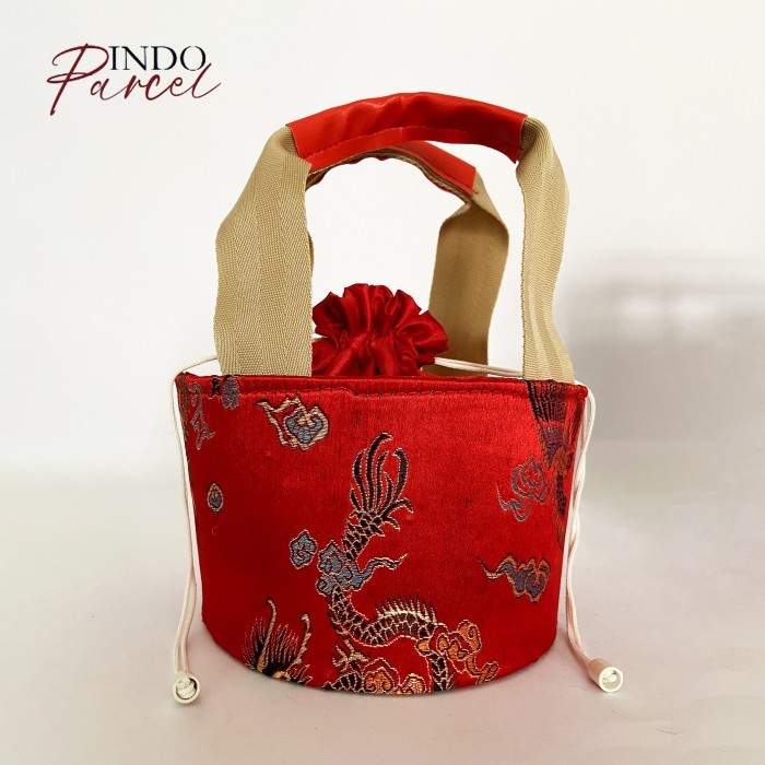 

INDOPARCEL - Tas Parcel Cheongsam Tas Hampers Keranjang Imlek Terbaru - Isi 1 Toples