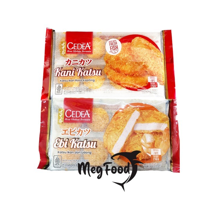 

Cedea Ebi Katsu Ikan dan Udang | Cedea Kani Katsu Ikan Rasa Kepiting 216 Gram