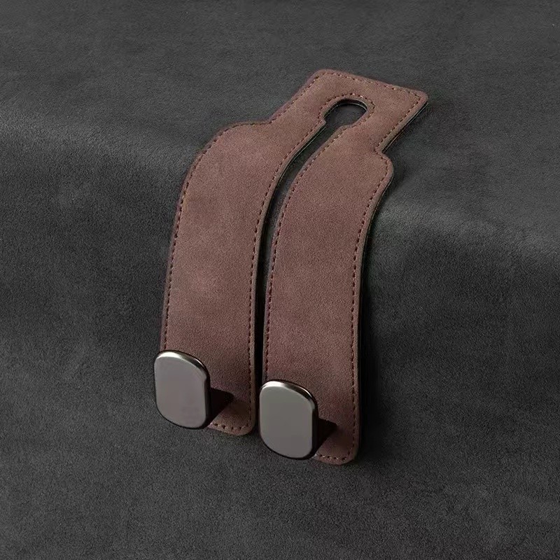 Car Seat Headrest Hook Universal Hidden Car Hook Suede Metal Hanging Hooks Interior Seat Back Hanger