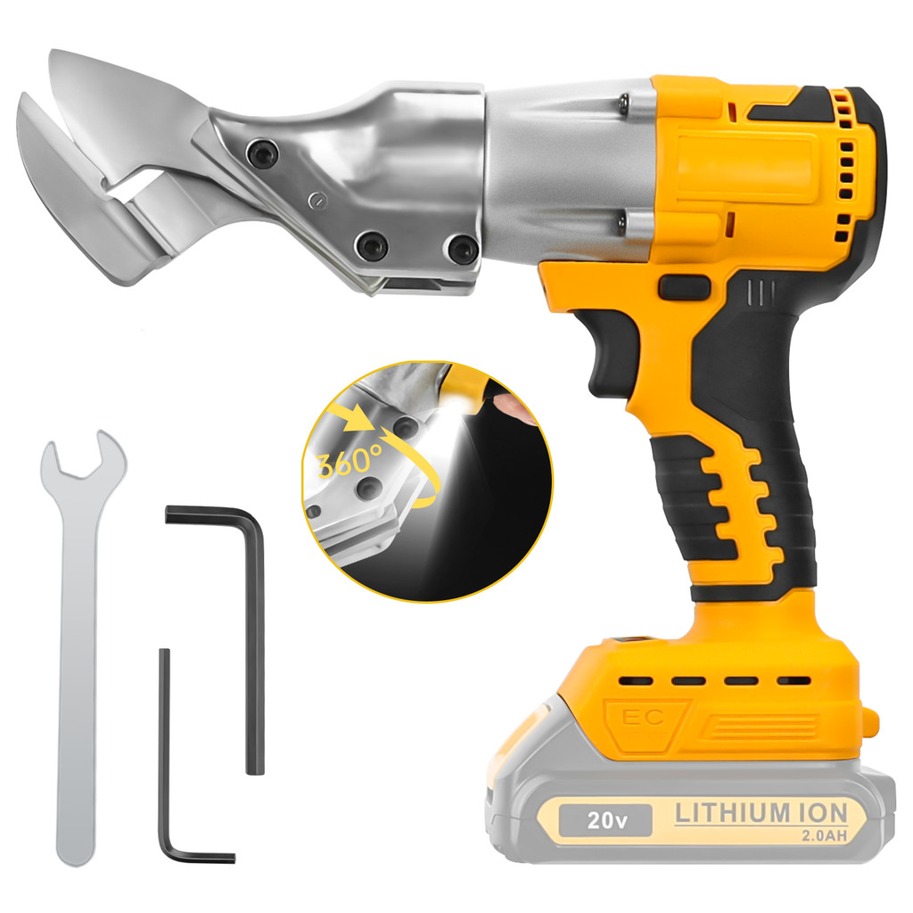 

Cordless Iron Scissors Brushless Electric Metal Cutting Tools 2 Variable Speed with LED Light for Dewalt 20V Battery(No Battery)