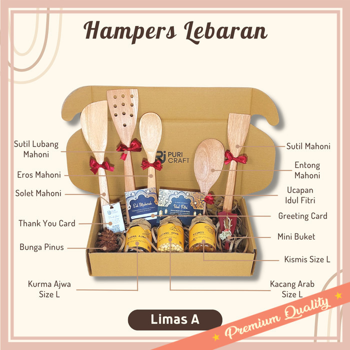 

Hampers buat pacar teman sahabat bestie unik lucu keren kekinian / Puri Craft Hampers Limas / Hampers Lebaran Idul Fitri Kayu Unik - Limas A