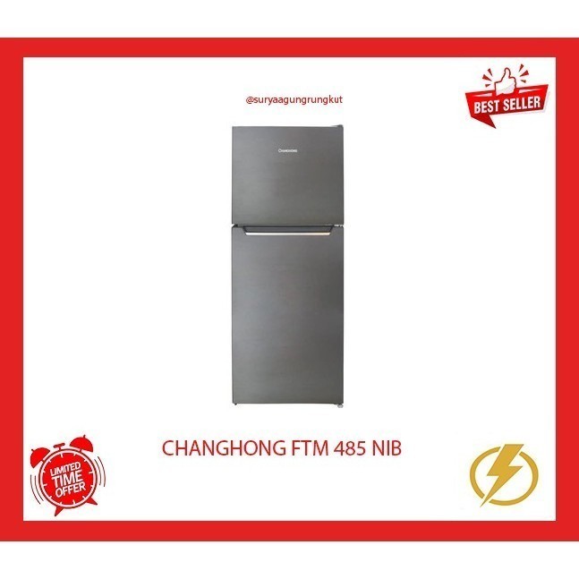 KULKAS 2 PINTU CHANGHONG INVERTER 365 LITER FTM - 485 NIB