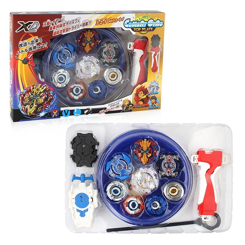 jh63j 4 IN 1 Gasing Beyblade Burst  Set GRATIS Arena Stadium Mainan Anak-anak
