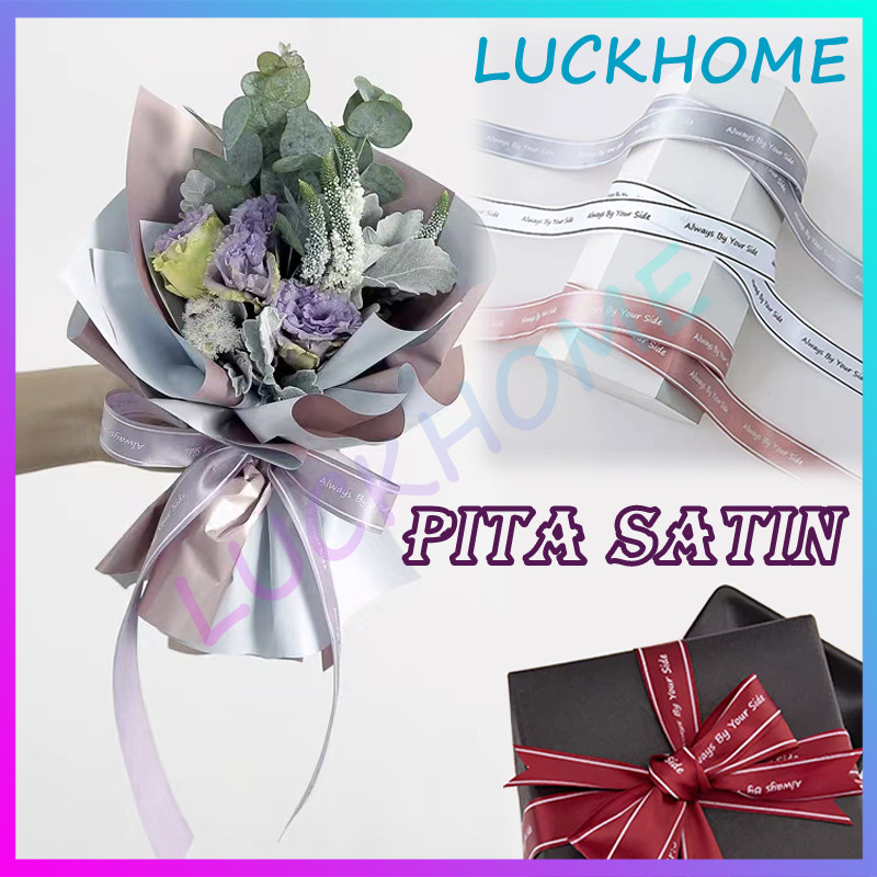 

Pita Satin Polos 2.5CMX31M Pita Dekorasi Pita Polyester Ribbon Bungkus Kado Pita Kado