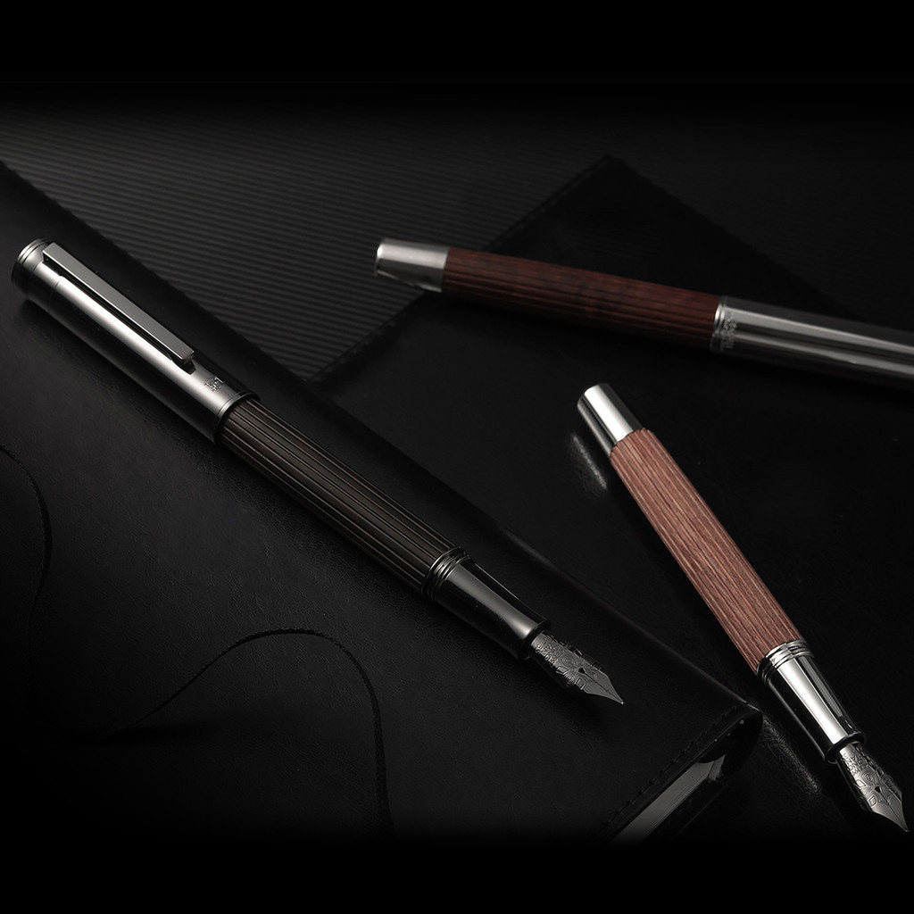 

Hongdian fountain pen 1866 Original Wood Black Red Sandalwood Black Retro Signature Pen high-grade business office dedicated