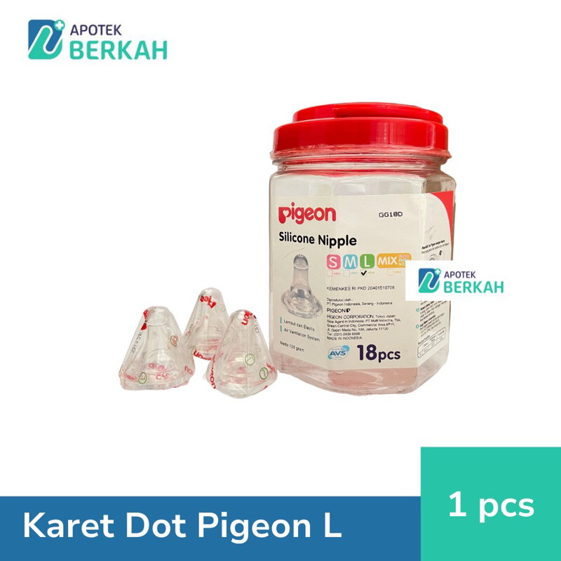 PIGEON Dot Slim Neck Size L Isi 1 Pcs | Karet Dot Bayi
