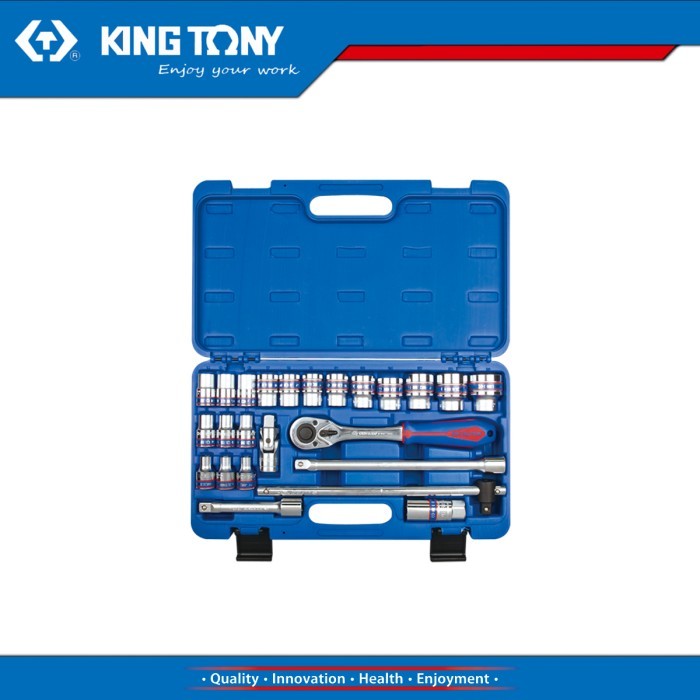 KING TONY ST4528MR 1/2" DR. 6 Point Socket Set 24pcs.