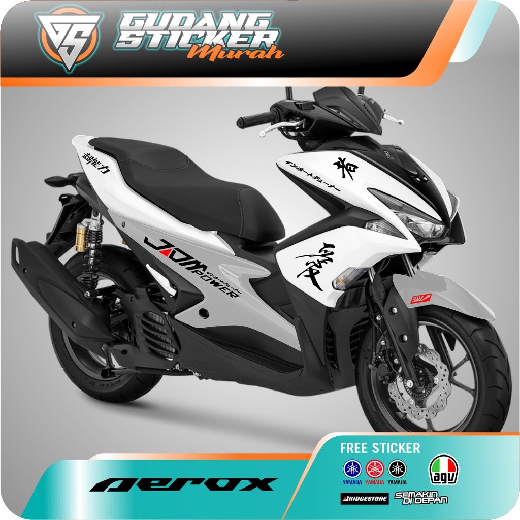 Sticker Cutting Yamaha Aerox Old 2018 Striping Tulisan Jepang Aerox Lama Japan