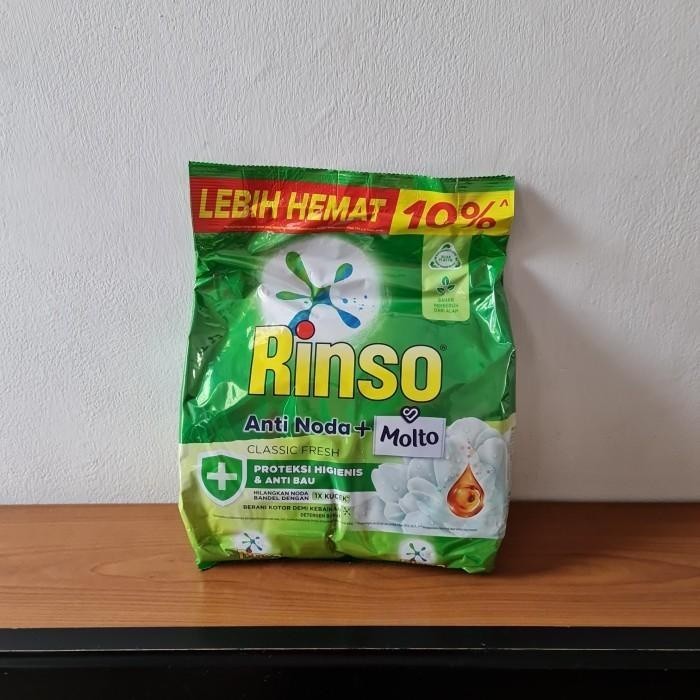 RINSO MOLTO DETERGENT BUBUK 2 POUCH UKURAN 1.2kg/ RINSO BUBUK LEBIH HEMAT 10% - [NEW] - BOPISHOP88 S