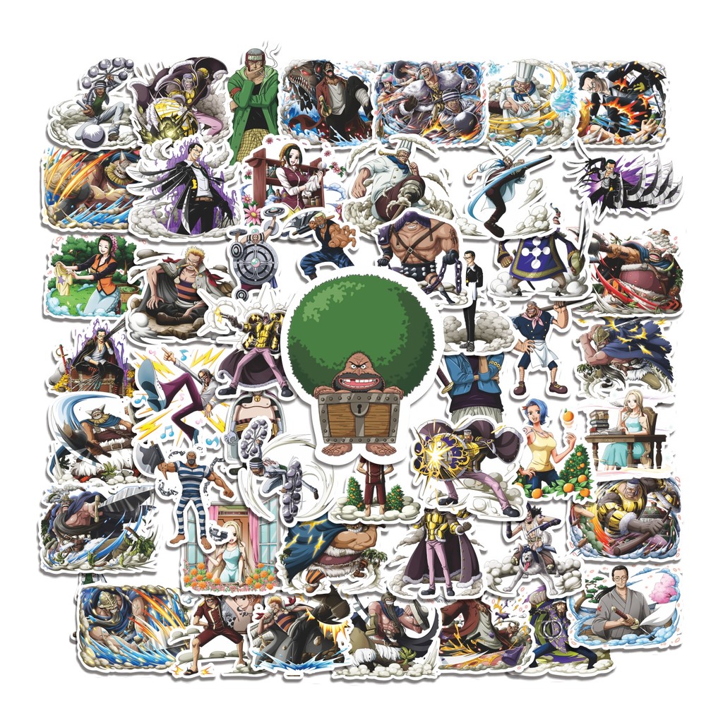 

COD 50 Pcs Stiker East Blue To Grand Line Saga Lucu Anti Air Untuk Dekorasi Notebook Sepeda Skateboard Handphone DIY