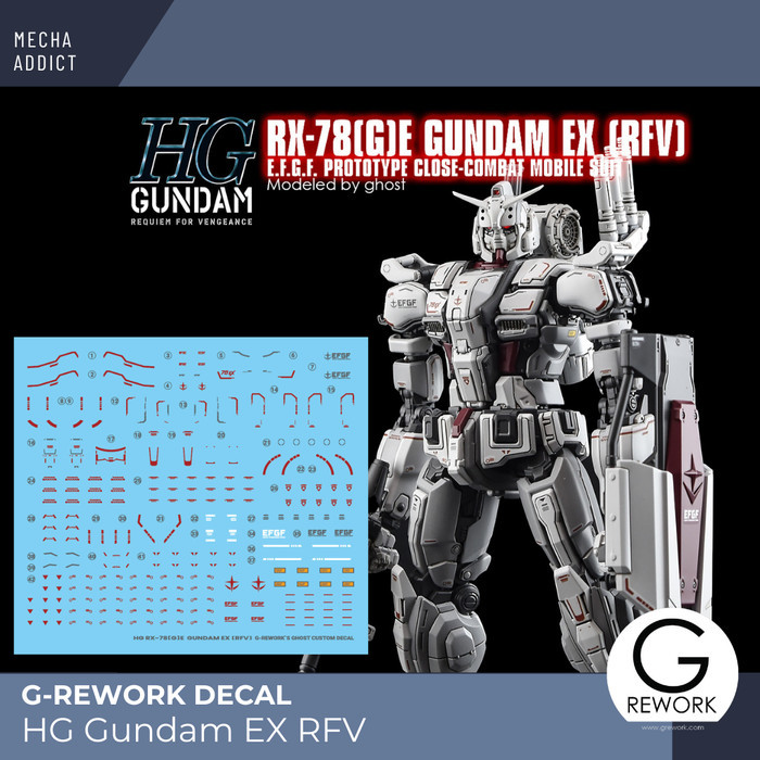 Water Slide Decal HG Gundam EX RFV by G-rework