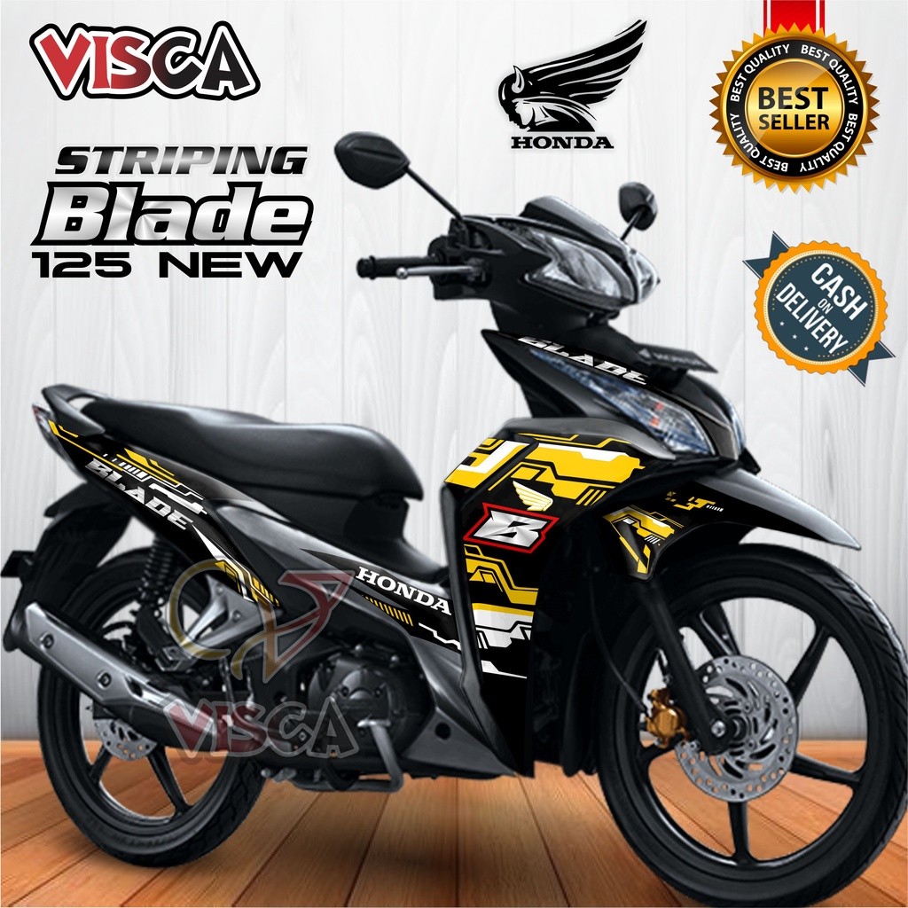 Striping Blade 125 New Stiker Sticker Striping Variasi Lis Honda Blade 125 New Repsol Striping Holog