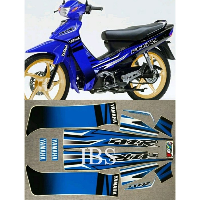 STIKER STRIPING LIS VARIASI FIZ R FIZR BIRU