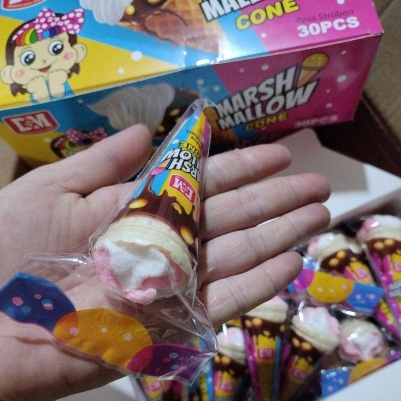 

MARSH MALLOW CONE harga 1 box isi 30 pcs