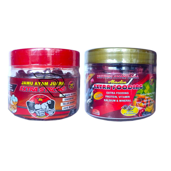 PAKET (EXTRA STRONG + EXTRA FOODING) Aladin - jamu ayam