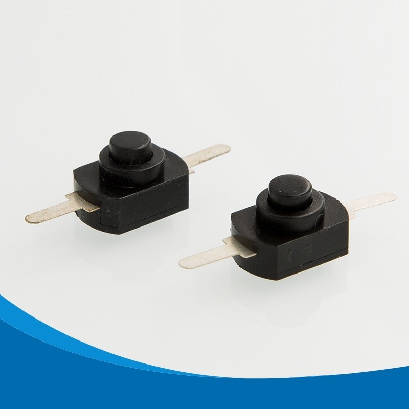 LUCKYMALL Push Button ON OFF Toggle Switch Self Locking Waterproof Saklar Senter Kecil 30V 1A 2 Kaki