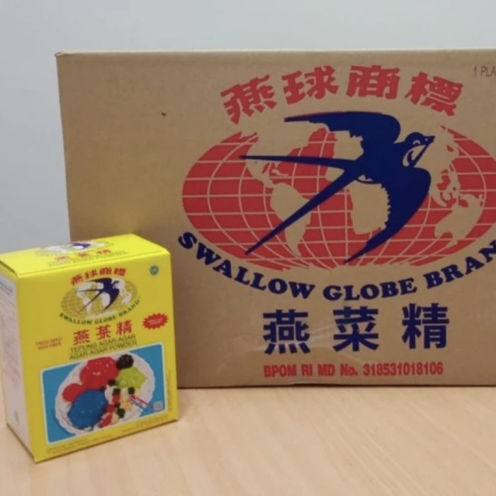

Promo Swallow Globe agar agar Bening 1 karton isi 24 box