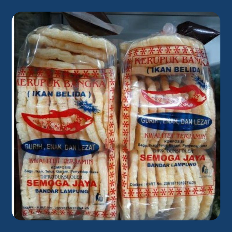 

Kerupuk Bangka Ikan Belida Asli Lampung + Sambal isi 24pcs/Krupuk Bangka/Agen Snack