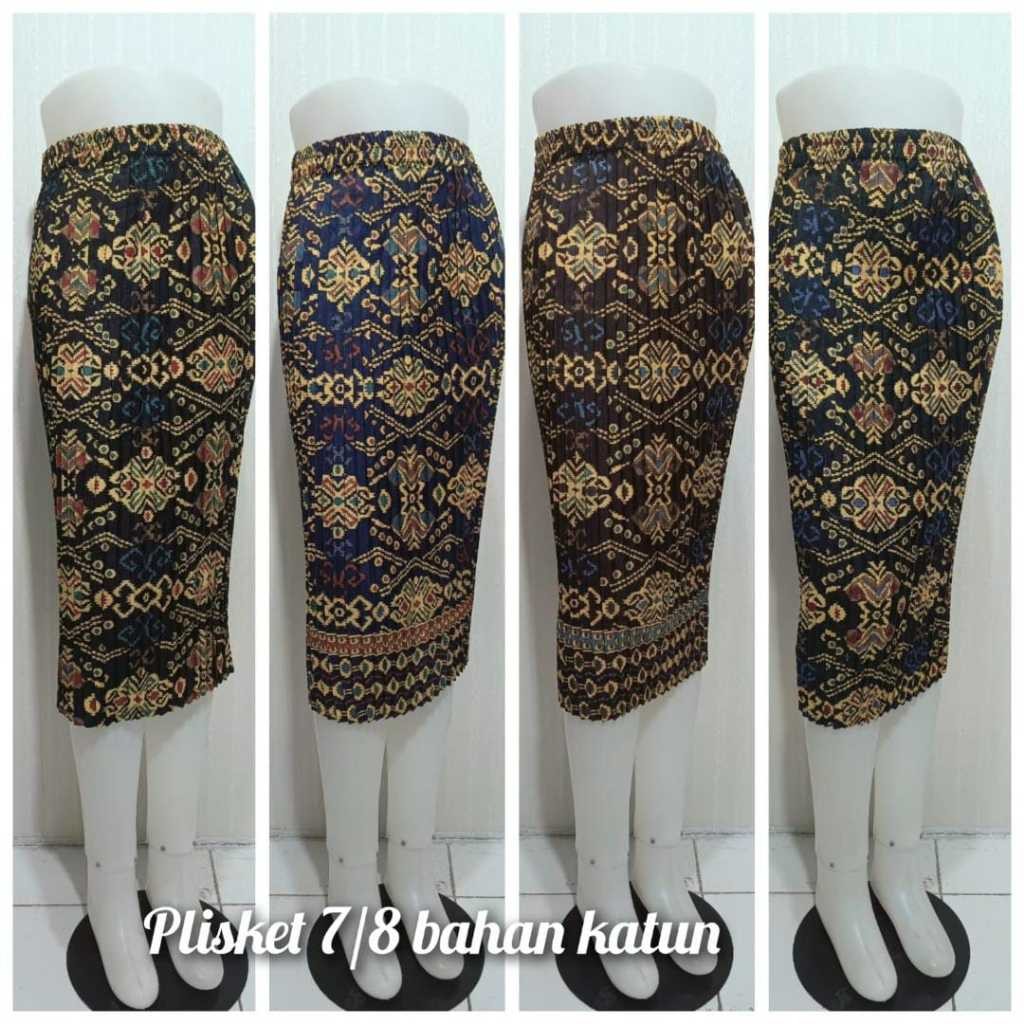 Dshop (BISA COD)ROK PLISKET 7/8 BATIK /BAWAHAN KEBAYA /BAHAN KATUN /BERMACAM -MACAM MOTIF ALLSIZE MU