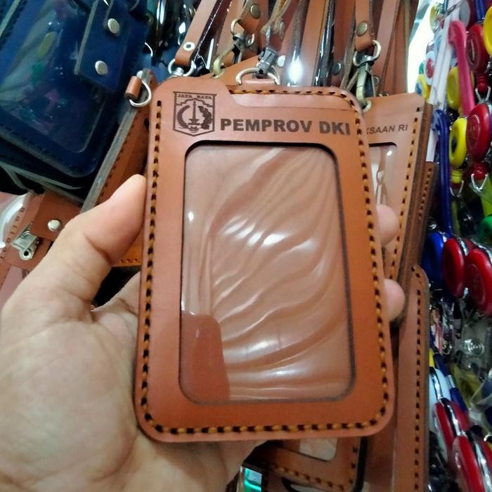 

ANDMA Nametag id card Holder PEMPROV DKI asli kulit