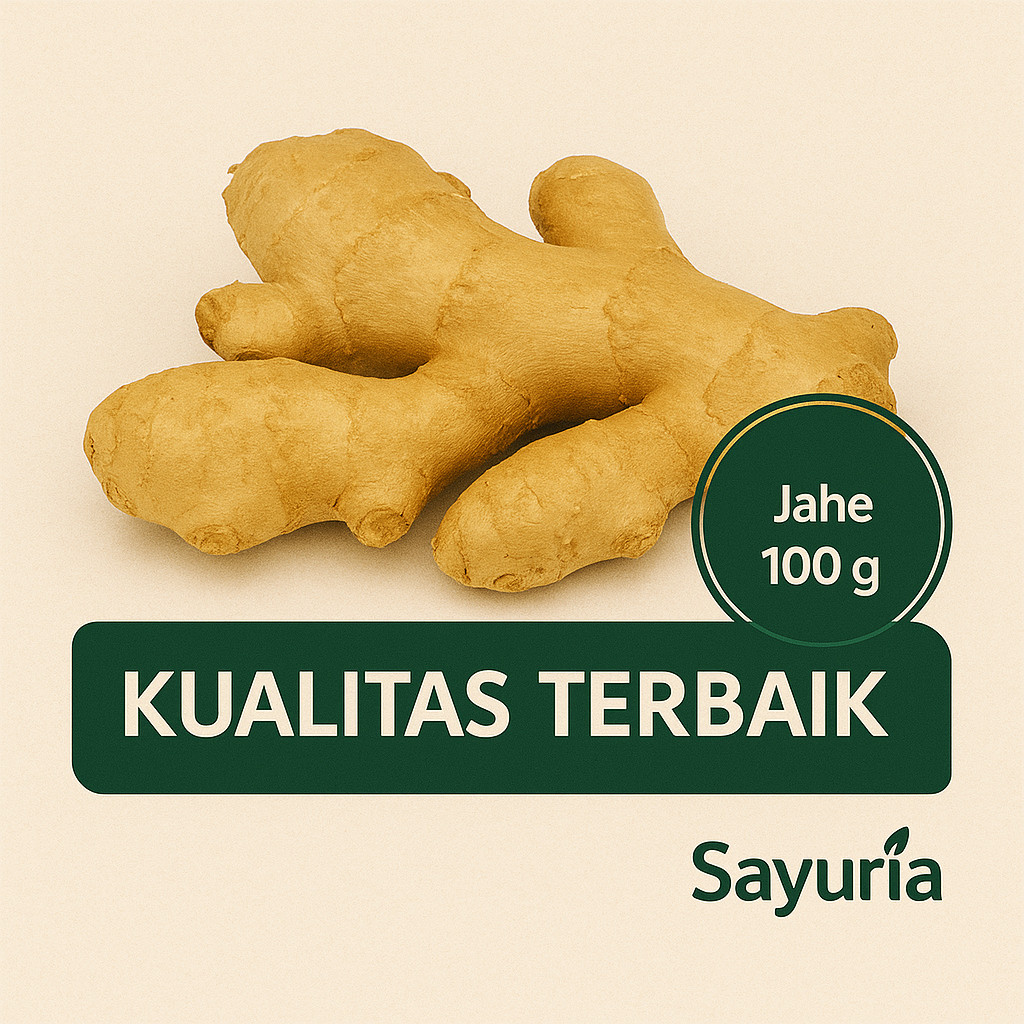 

Sayuria – Jahe Segar Utuh 100gr | Rempah Hangat untuk Masakan & Minuman Herbal
