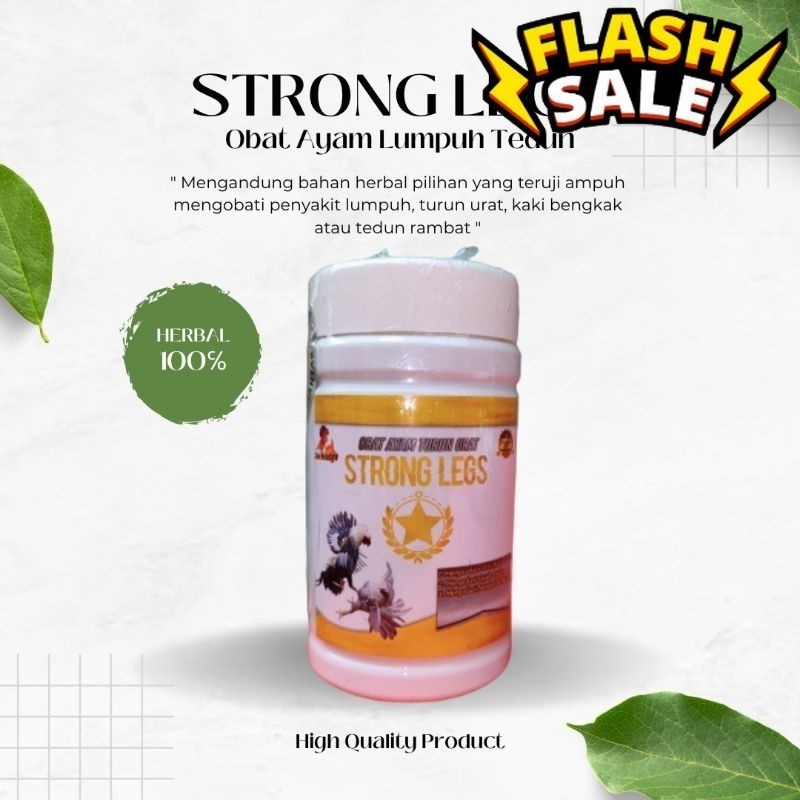 Hot Obat Ayam Lumpuh STRONG LEGS Ampuh Obati Ayam Lumpuh Kaki Bengkak Tedun Rambat & Ayam Turun Urat