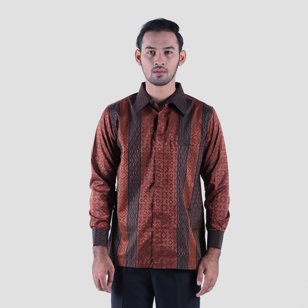 Baju Batik BHS Classic Warna Coklat