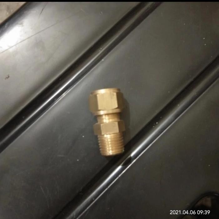 male conector 12×6mm kuningan