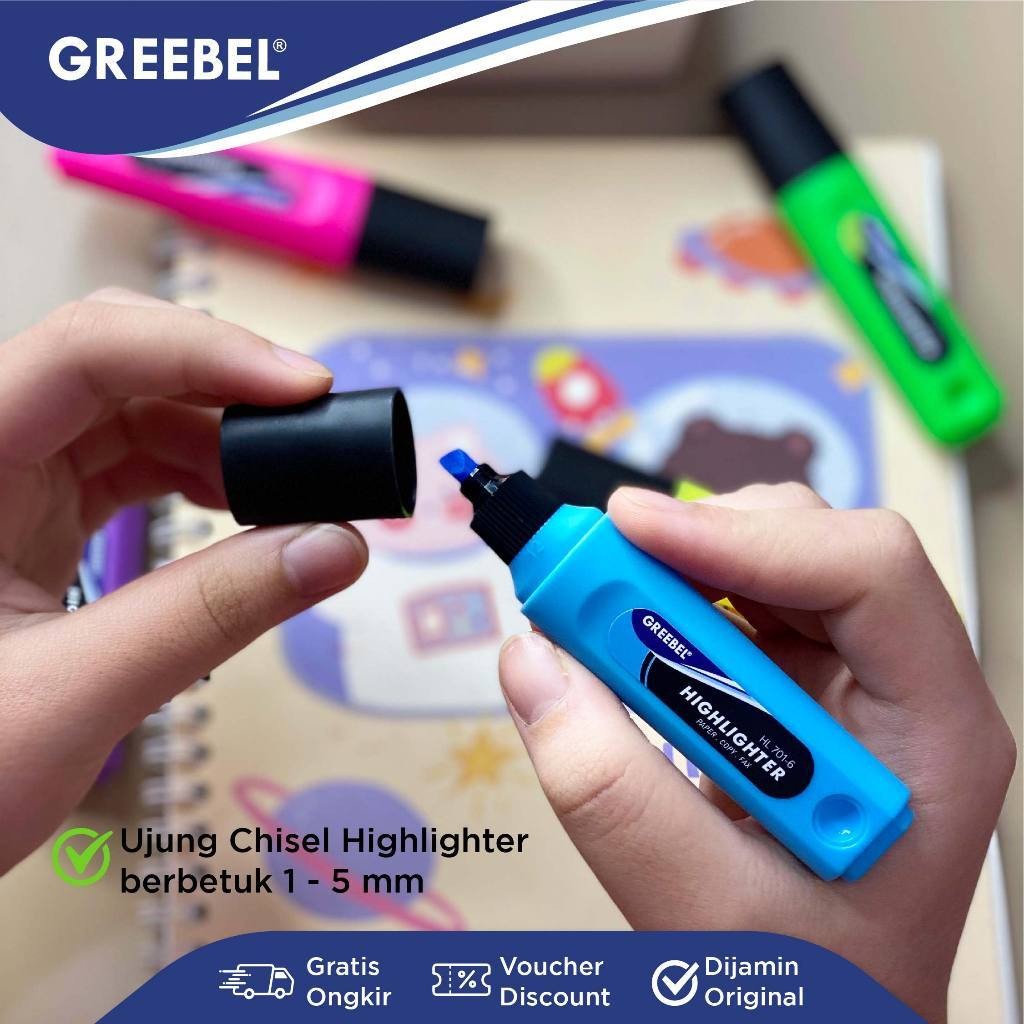 

Highlighter Penanda Warna Greebel HL-701 Stationery