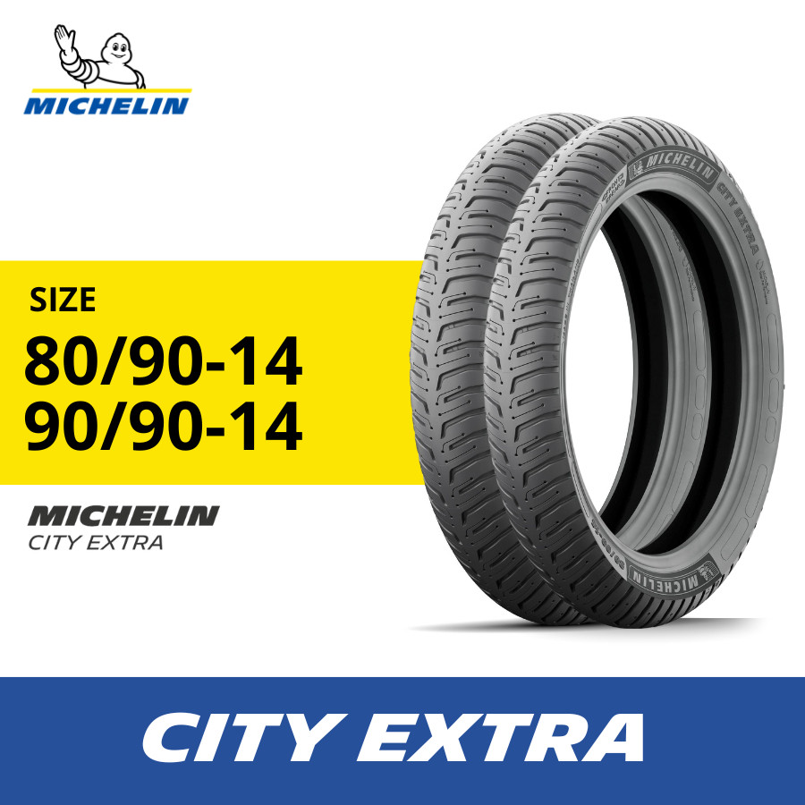 Sepasang Ban Motor Vario Beat Mio Michelin City Extra 90-90 dan 80-90 R14 - Ban Motor Tubles