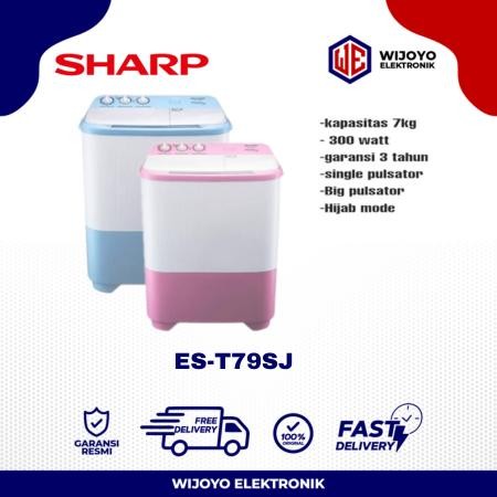 Sharp ES-T79SJ Mesin Cuci 2 Tabung / Mesin Cuci Sharp EST79SJ