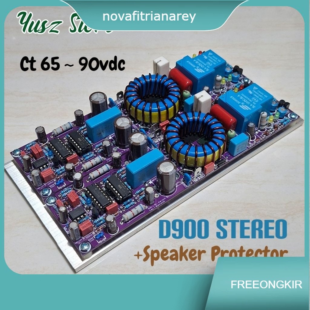 Kit Class D D900 Stereo Slim 1U Class D 900 Power Amplifier