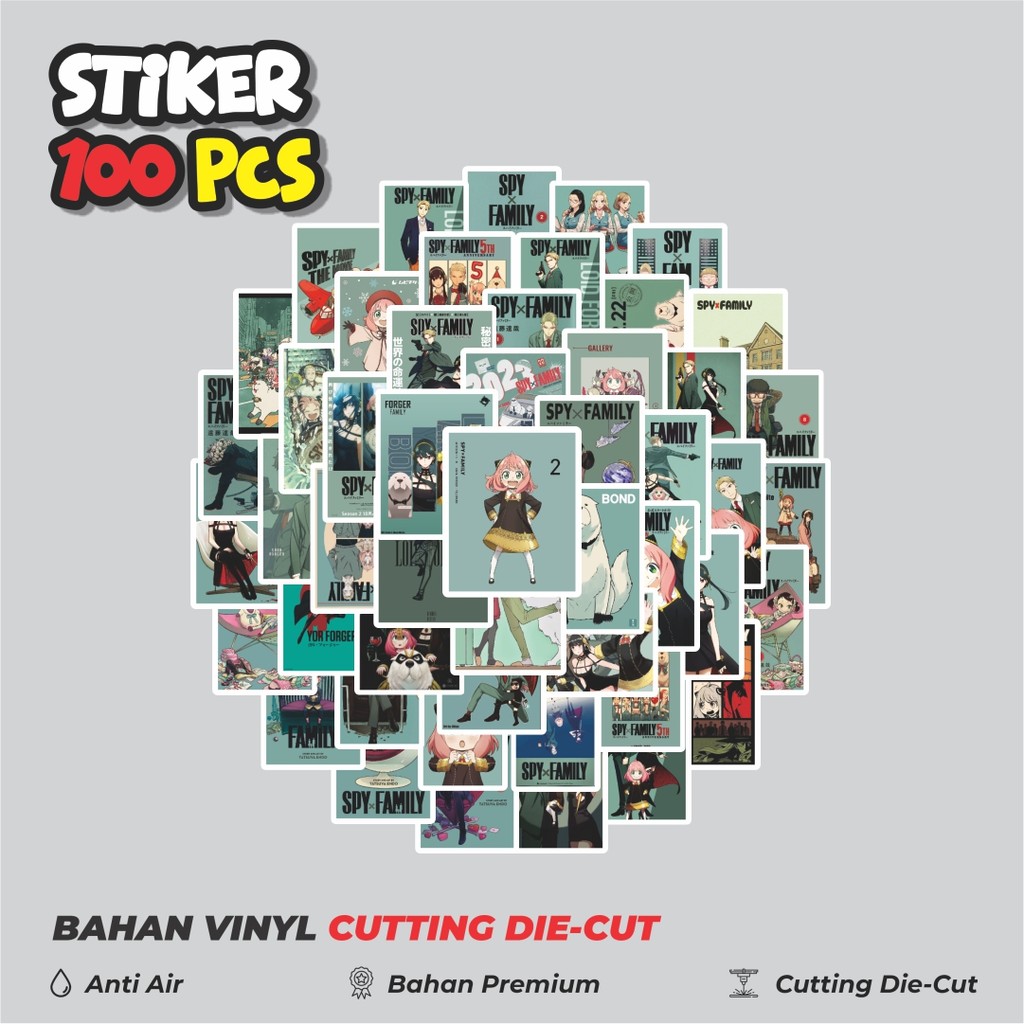 

Terbaru! 50 pcs Stiker Anime Poster Spy X Family Dekorasi Lucu Kreatif untuk Notebook, Skateboard, HP