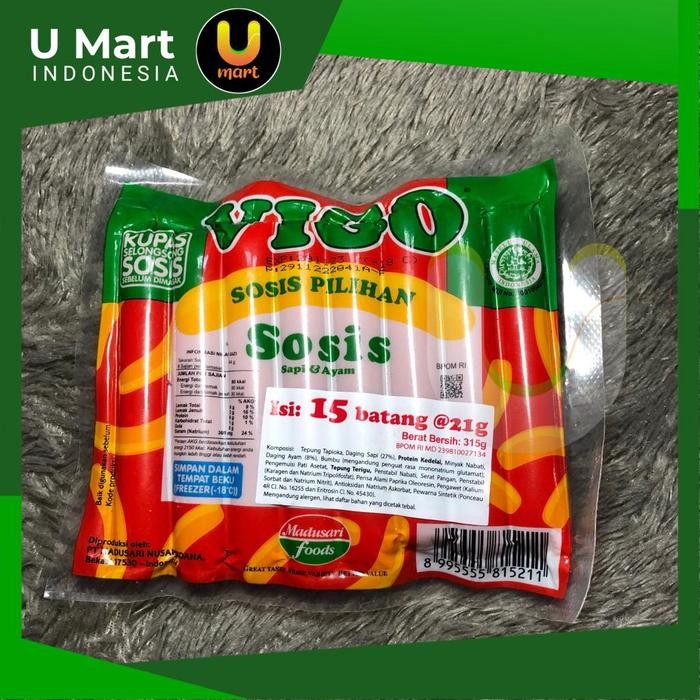 

U Mart - Sosis Vigo Isi 15 Batang 315 gram