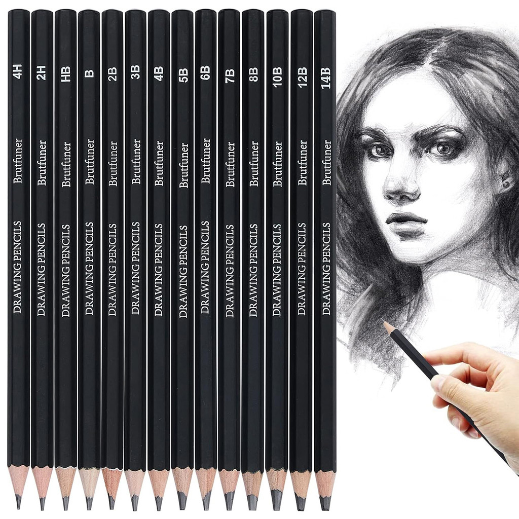 

14Pcs/Set Drawing Sketch Pencils Set Wooden Professional Art Supplies HB 2B 6H 4H 2H 3B 4B 5B 6B 10B 12B 1B Painting Stationery
