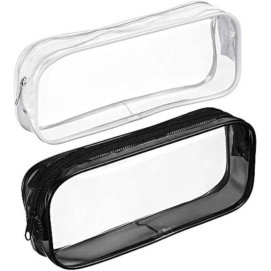 

Kawaii Transparent Pencil Case Large Capacity Waterproof Pen Box for Girls Cosmetic Bag Stationery Office School Supplies