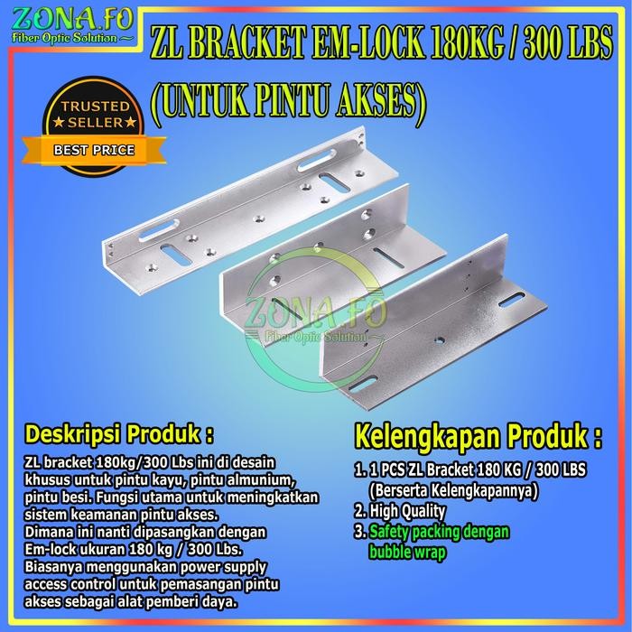 

ZL Bracket Em Lock 180KG 300LBS Magnetic Lock / Bracket LZ 180KG