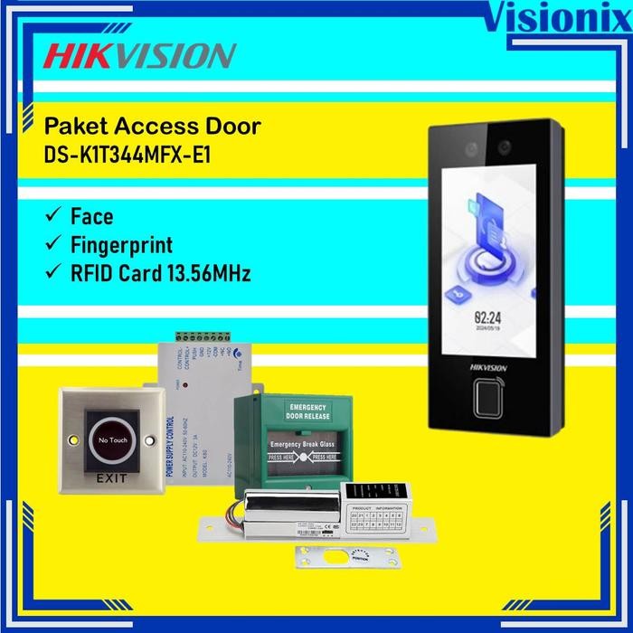 

Access Door Hikvision DS-K1T344MFX-E1 Face Fingerprint Card - 1 Set