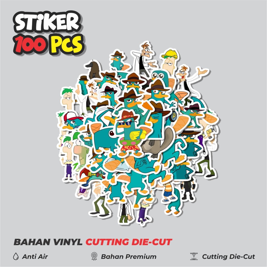 

Terbaru! 50 pcs Stiker Kartun Perry the Platypus Dekorasi Lucu Kreatif untuk Notebook, Skateboard, HP