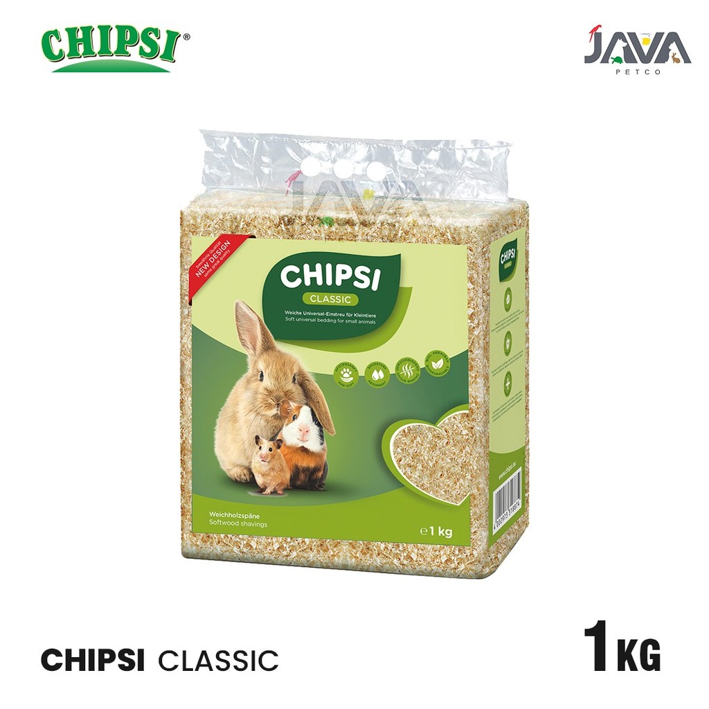 JAVA PETCO CHIPSI Classic 1 Kg Serbuk Kayu Hamster Marmut Wood Pet Litter