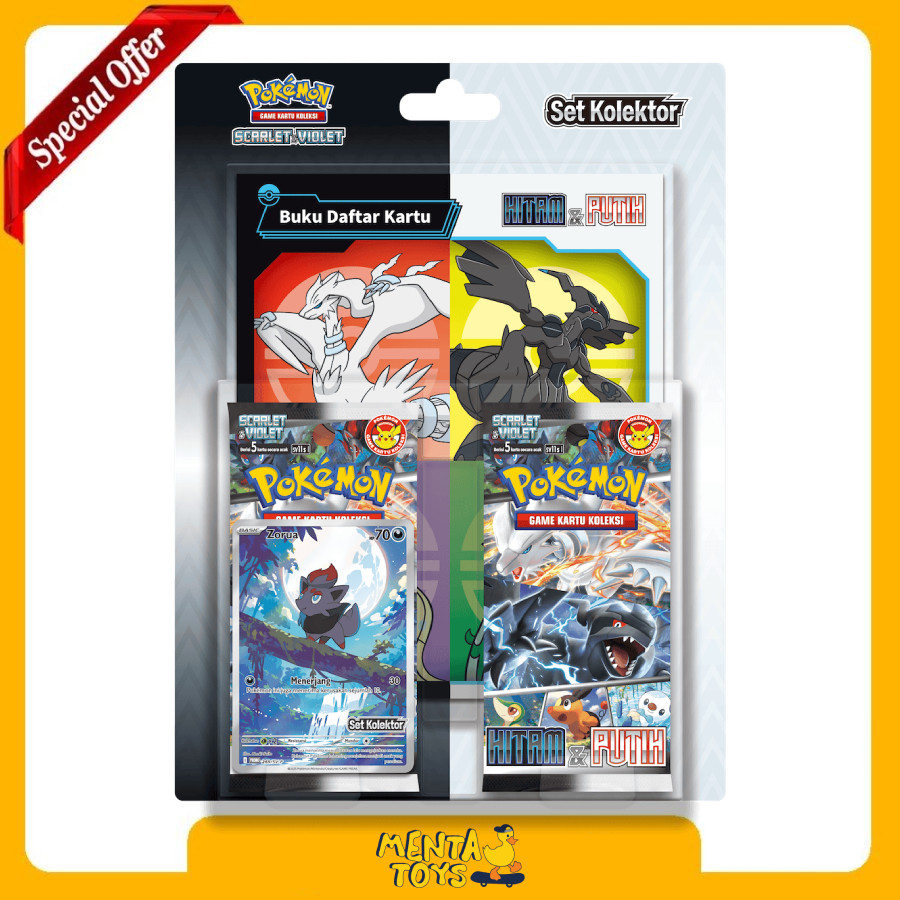 Kartu Pokemon TCG Indonesia - Set Kolektor Hitam & Putih sv11s - Kartu Promo Zorua Black & White