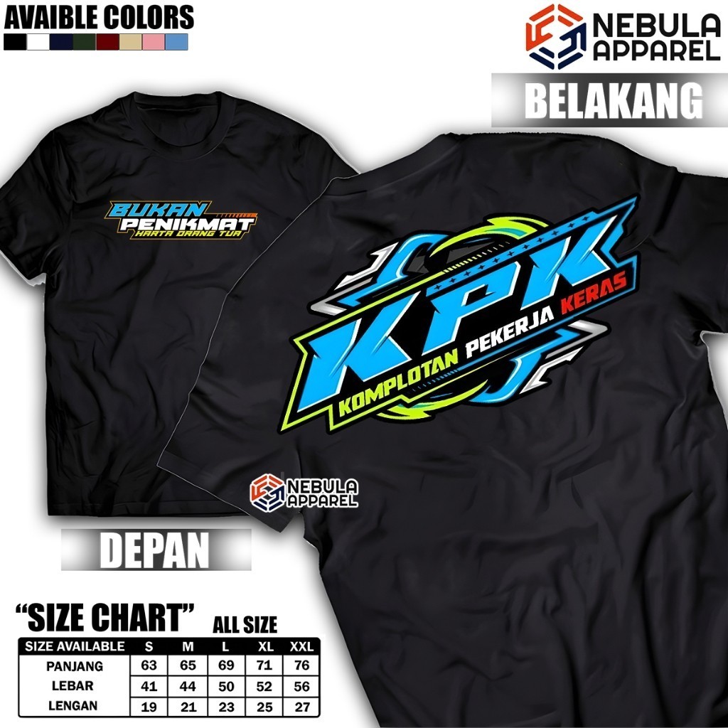 HANAKAOS- Kaos Viral komplotan kerja keras - kaos racing kpk - Baju Distro Kata Kata Terbaru Racing 