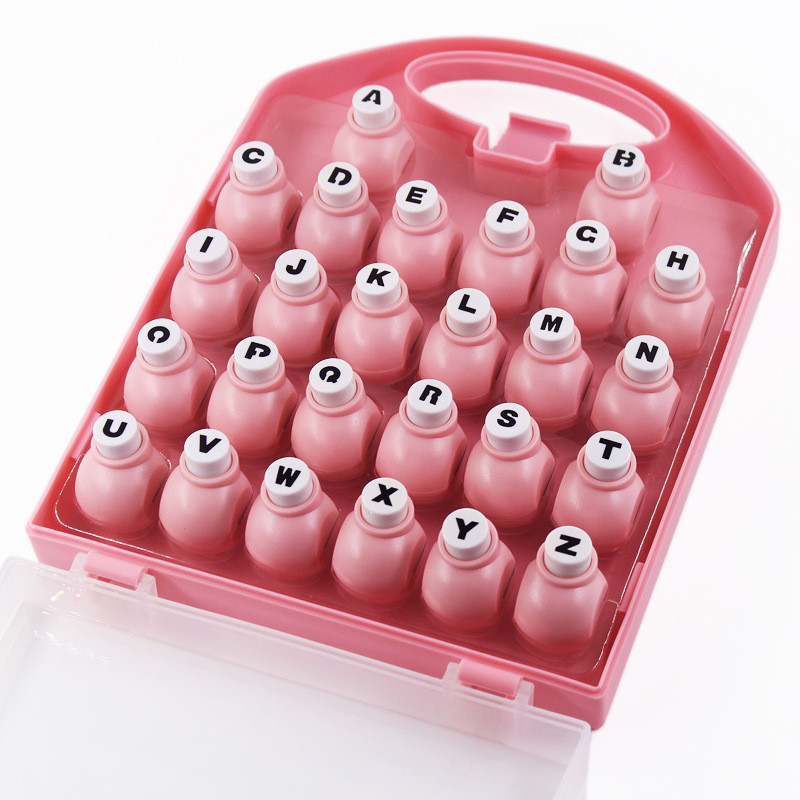 

26 English letter / alphabet craft hole punch set , alphabet paper punch , dozen flower implement , paper cutter