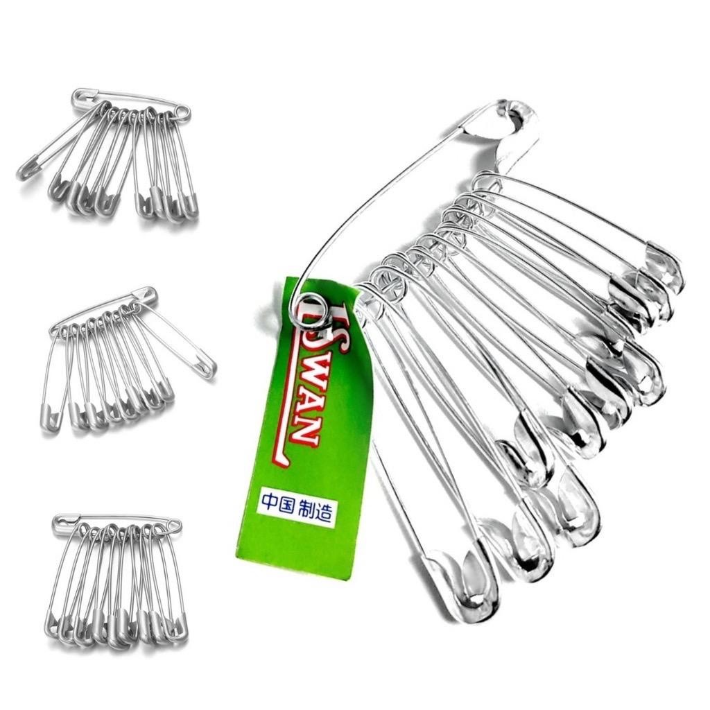 Peniti Isi 12pcs Serbaguna 1 Set 3 Ukuran Untuk Baju Celana Jilbab Hijab Pin Multifungsi