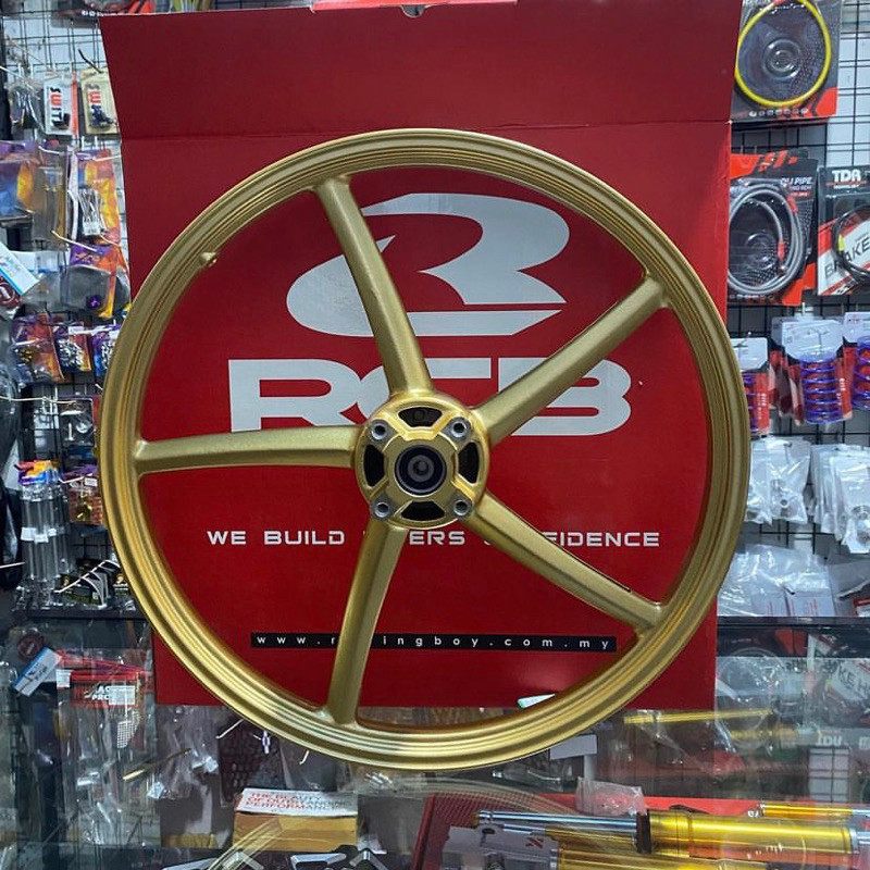 VELG RCB 522 RACING BOY JUPITER VEGA MX MIO DEPAN 120 RING 17 522 GOLD ORIGINAL not ak55 ak 55