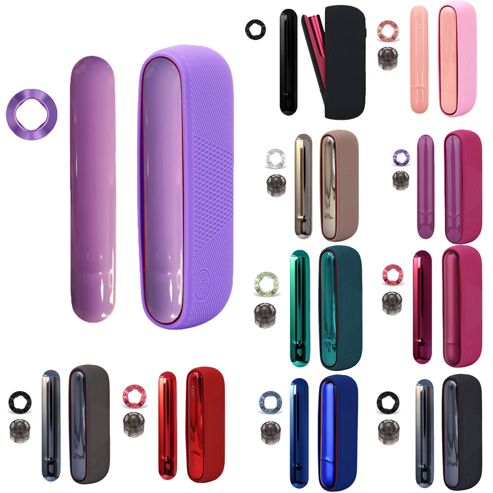 11 Colors Cap Ring + Case + Door Cover for IQOS ILUMA Skin Silicon Case for IQOS ILUMA Decoration Ac